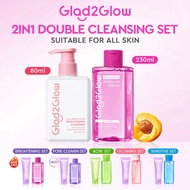 GLAD2GLOW 2in1 DOUBLE CLEANSING SET (Facial Wash + Micellar)