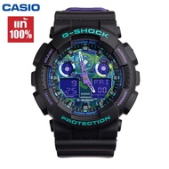 นาฬิกา CASIO G-SHOCK แท้100% รุ่น GA-100BL-1A สายรัดเรซิ่น watch for men ของแท้ประกันศูนย์ CMG 1 ปี นาฬิกาผู้ชาย นาฬิกากีฬา