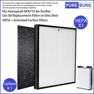 Fits Honeywell HPA710 HPA710WE Air Purifier HEPA  Filter Set Replaces Part # HRF-Q710E &amp; HRF-L710E