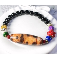 Tibetan Dzi Beads Aquarius Dzi Beads Tibetan Old Mine Aquarius Dzi Beads 39.9 X13.8mm