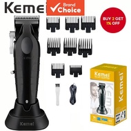 ​​KEMEI KM-2296 Hair Clipper - DLC Blade, Constant Temp, USB Charging, Multi-Length Settings, Salon 