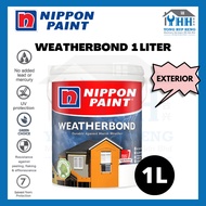 1L NIPPON Paint Weatherbond Exterior Paint Outdoor Wall Cat Simen Dinding Luar Cat Luar / Cat Rumah 