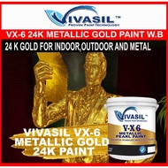 1L VIVASIL VX-6 PEARL PAINT -GOLD 24K PG105 -SPARKLING METALLIC PEARL EFFECT GOLD PAINT- HIGH SPARKL