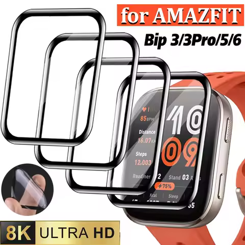 for Huami Amazfit Bip6 Bip5 Bip3 Pro Protective Film Screen Protector for Amazfit Bip 6 5 3ProSmartW