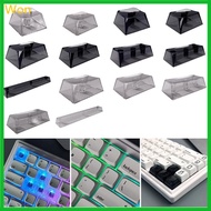 Won 1 75u XDA Blank Keycaps Game Transparent Crystal Keycaps for Mechanical Keyboard
