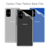 Samsung Galaxy Note 20 S20 S10 Plus Ultra S20+ A71 A51 A50 A50s A70 A70s A30 A30s A20 A11 A31 A21 M31 M11 Carbon Fiber Pattern Back Film 9D Screen Protector Protective Film