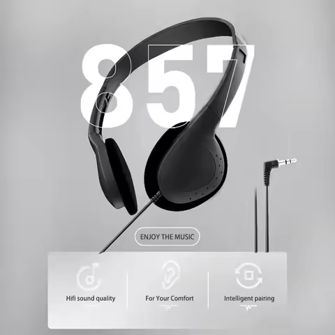 3.5mm Wired Stereo Headset Bass Hi-Fi Gaming Headset For PC Mobile Phone PS Game
