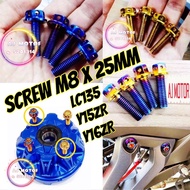 YAMAHA Y15ZR Y16ZR LC135 SCREW M8 TITANIUM GOLD SPROCKET HUB / REAR FOOTREST BRACKET Y15 Y16 V8 PEMI