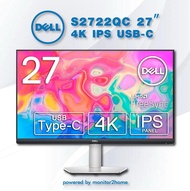 Dell S2722QC 27-inch 4K USB-C Monitor - UHD  Display, 60Hz Refresh Rate, 8MS Grey-to-Grey Response Time , Built-in Dual 3W Speakers, 1.07 Billion Colors - Platinum Silver As the Picture One