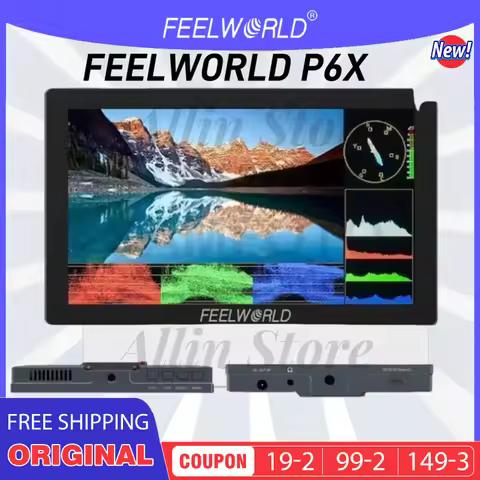 FEELWORLD-P6X 5.5" Camera Monitor 1000nit 4K-HDMI DSLR Camera 3D LUT Touch Screen Field Monitor