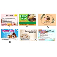 Donut box sticker donut sticker