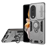 全城熱賣 - 適用於 Honor X7b 推窗指環支架手機殼（灰色）