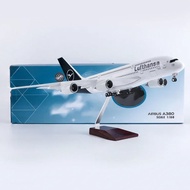 Lufthansa Airbus A380 -800 High Quality 47cm Aircraft Model with LED Cockpit & Cabin Lights With Sta