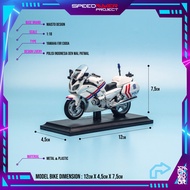 REPLIKA Maisto Custom Yamaha FJR1300A Indonesian Police DEN WAL Patwal Diecast Miniature Replica Mot