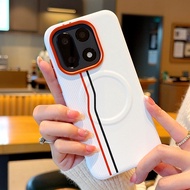 YUTANG Built in Magnetic Ring Line Splicing Leather Case For Oneplus 15 Oneplus13 13T 13s Protection