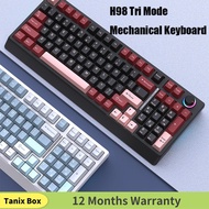 Black Auspicious Snake H98 Tri Mode Mechanical Keyboard Wired/Wireless Bluetooth DIY Socket Plug