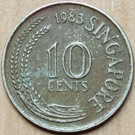 Koin 10 Cents 1983 Singapore