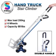 S MALL [2IN1 / 3IN1] Heavy Duty Multipurpose Convertible Aluminium HAND TRUCK Trolley 6 & 4 Wheel - 