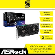 ASROCK Intel Arc B580 Challenger 12GB OC Graphics Card