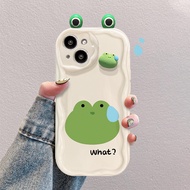 Sesuai untuk Apple 14promax sarung telefon bimbit iPhone13 boneka katak tiga dimensi lucu comel 12 a