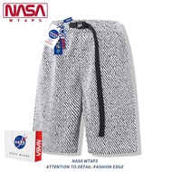 NASA WTAPS | เสื้อเชิ้ตแขนสั้นผ้าฝ้ายแท้ ใหม่มาแรงฤดูร้อน พร้อมปักและปกหลวม