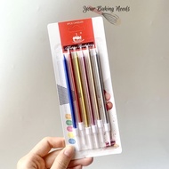 LILIN Tall Metallic Candle Birthday Candle/ 6pcs