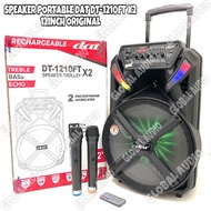 Speaker Portable DAT DT 1210FTX2 Original 2bh Mic Wireless Free Stand & Busa Dat1210 ftx2 1210 ( Bis