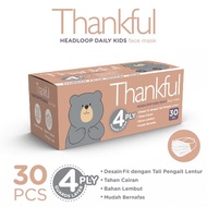 Thankful Face Mask Kids Headloop Daily 30s