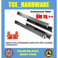 UNDERMOUNT EXTENSION DRAWER SLIDE WITH SOFT CLOSE RAIL LACI UNDERMOUNT EXTENSION SLIDE SOFT CLOSING