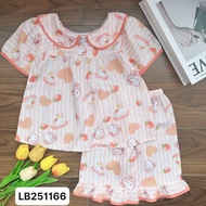 LB251166 LONG tole set for girls 10kg-35kg with short sleeves and shorts with soft and cool type 1 l