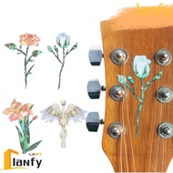 LANFY Guitar Head Sticker, Novelty PVC Guitar Panel Sticker, Folk Electric Guitar Inlay DIY Inlay St