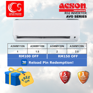 [SAVE 4.0] ACSON STANDARD INVERTER Air Cond Inverter R32 A3WMY10N 1.0HP/1.5HP/2.0HP/2.5HP A3WMY10N/15N/20N/25N with WIFI adaptor  + My Eco