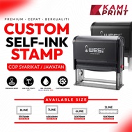 Cop Nama Cop Jawatan Self Ink Stamp Rubber Stamp Cop Syarikat Company Stamp WESS Original