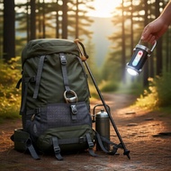 Portable Waterproof LED Keychain Lamp, USB Rechargeable Camping Flashlight  Lampu LED Kunci Boleh Ca