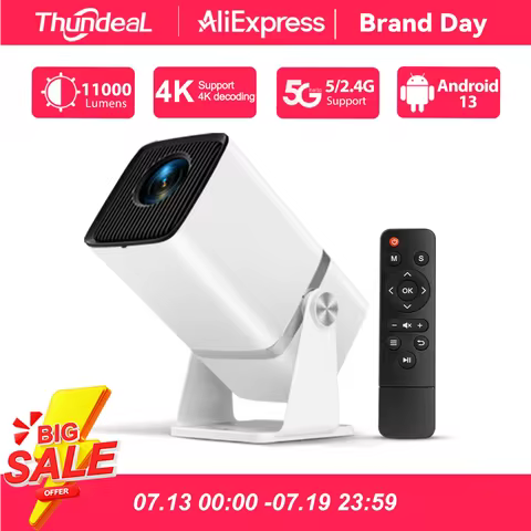ThundeaL Mini HD Projector TD80W PK HY320 HY300 4K Android 13 WiFi Full HD 1920 x 1080P Home Cinema 