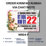 GEUNGGEU - HIASAN DINDING NOMOR RUMAH RT RW TEMPEL MINIMALIS HIASAN PINTU / PLAT NOMER RUMAH  / NO R