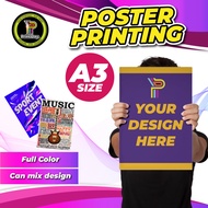 K-Printing Poster Saiz A3 | Glossy Art Paper/Glossy Card/Ivory Card