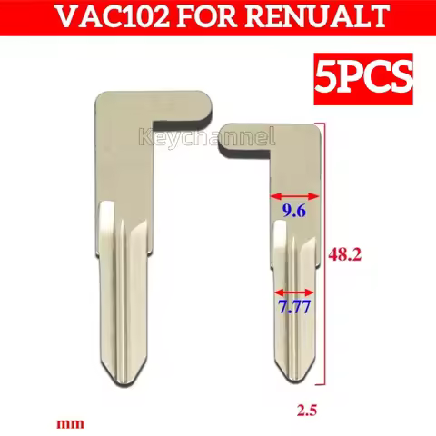 keystar 5pcs/lot VAC102 Car Smart Key Blank Keyless Remote Key Blade Spare Emergency Door Key for Re