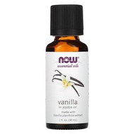 Now Foods, Essential Oils, Vanilla in Jojoba Oil, 1 fl oz (30 ml)  Vanilla Planifolia Minyak Pati