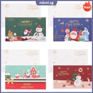 nduni  4 Set Christmas Card Xmas Blessing Paper Cards for Friends Happy Holiday Greeting Merry Get Well Gift