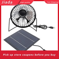 Jiada 5W Solar Panel Powered Fan for Outdoor Cooling USB Kit Greenhouse Chicken Coop Dog House