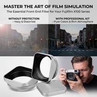 Metal Square Lens Hood for 49mm MC UV Filter Kit for Fujifilm X100 Series X100V X100F X100T X100S X1
