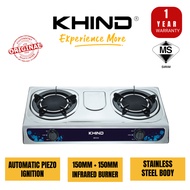 [NEW ARRIVAL]KHIND IGS1516 INFRARED DOUBLE BURNER / DAPUR GAS STOVE COOKER