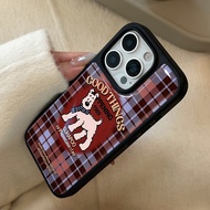 case for iphone xr 11 12 13 14 15 16 pro max plus air back cover checkered puppy pattern tpu case hi