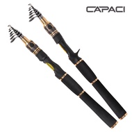 CAPACI Telescopic Fishing Rod 6ft 7ft 8ft Spinning Medium M Power 1.8M/2.1M/2.4M Carbon Casting Rod 