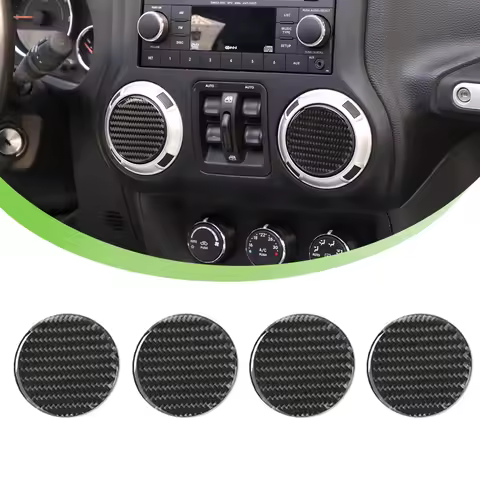 Car Dashboard AC Air Outlet Vent Decoration Cover Trim Decal for Jeep Wrangler JK JL Gladiator JT 20