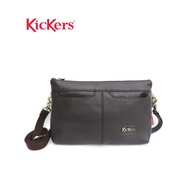 [Ready stock] KICKERS Men's 0150-D.Brown Genuine Leather Crossbody Sling Bag