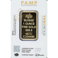 ORIGINAL100% PAMP SUISSE Gold Bar - Lady Fortuna 999.9 [1Oz] FREE GIFT SPECIAL BOX