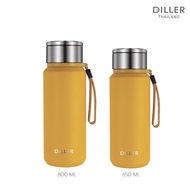(พร้อมส่งจากไทย) Diller Thermo Flask 650/800ml MLH8984 ขวดน้ำเก็บอุณหภูมิ ฝาหมุนแบบยกดื่มพร้อมตัวกรอ