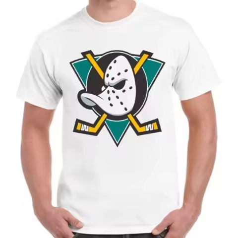 New Spring/Summer Arrivals T-SHIRT Mighty Ducks NHL Hockey Team Logo Cool Gift Retro T Shirt